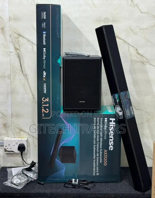 Hisense Soundbar 360W 3.1.2 Channel Soundbar AX3120