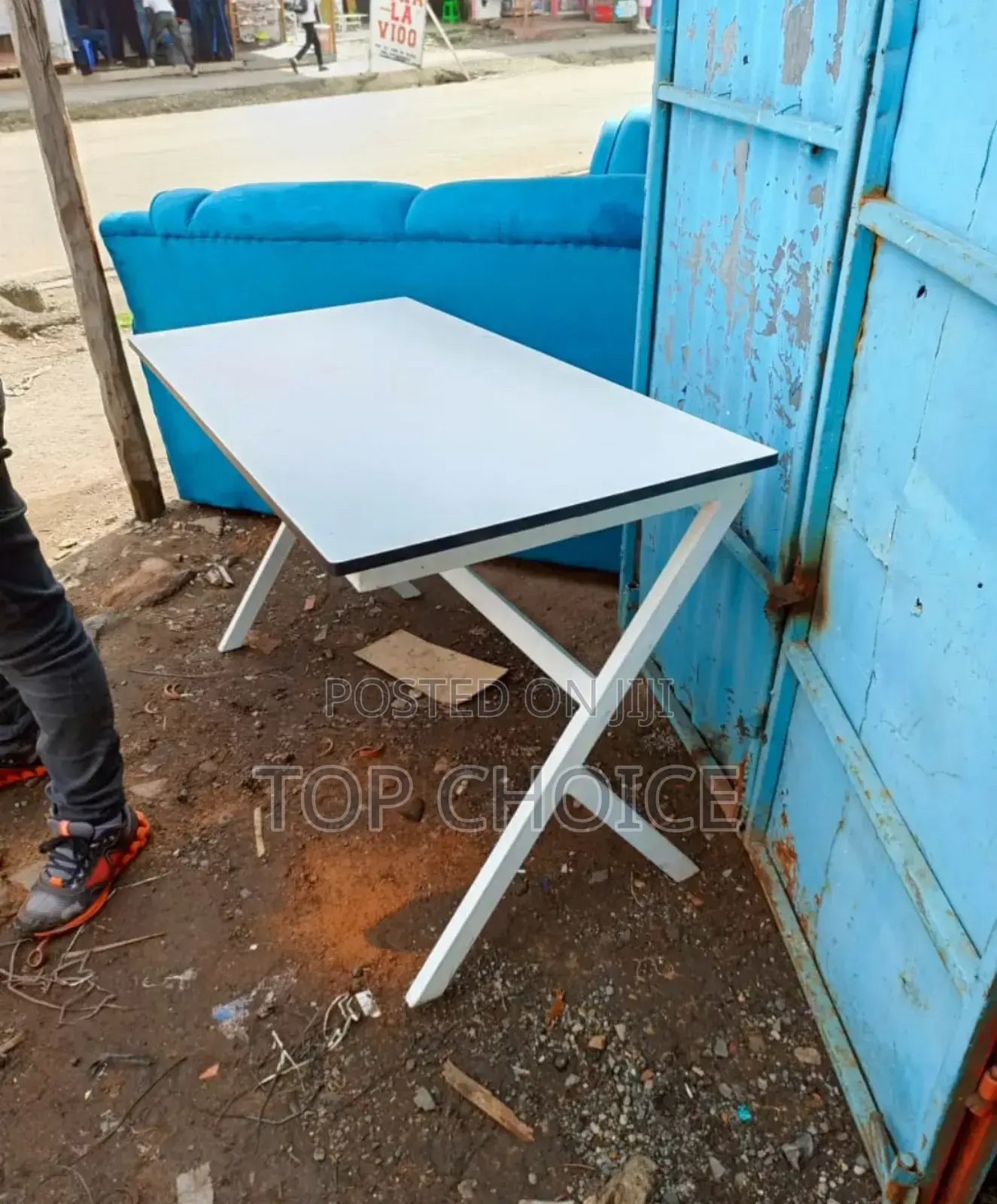 White Metal Frame Office Tables