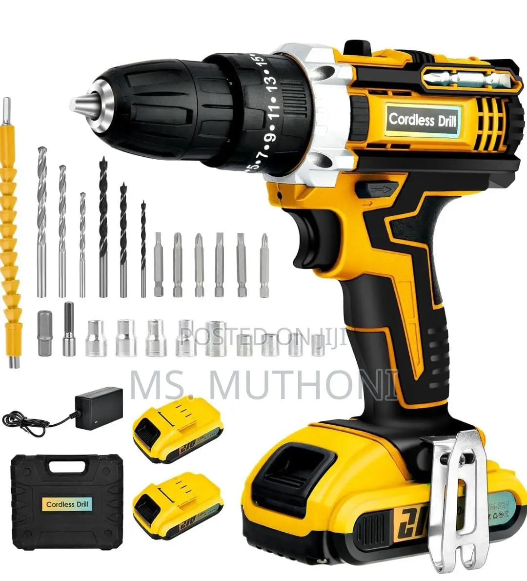 Rechargeable 21 v Cordless Screwdriver Set