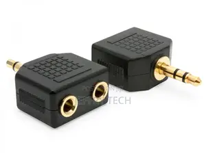 3.5mm Stereo Sockets (Female) to 3.5mm Stereo Mini Jack