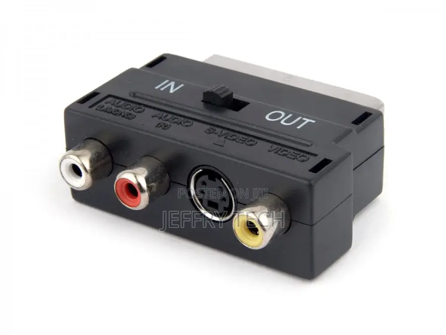 SCART to 3RCA + S-Video Adaptor With Direction Switch