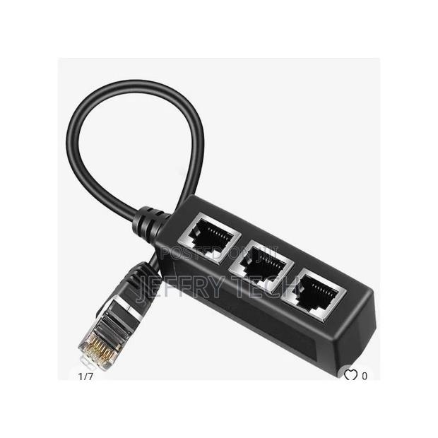 RJ45 Ethernet Network Extension 3 Way Splitter Cable (4w) - thumbnail 2