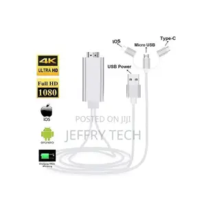 3 in 1 HDMI Cable - Lightning Type-C Microusb