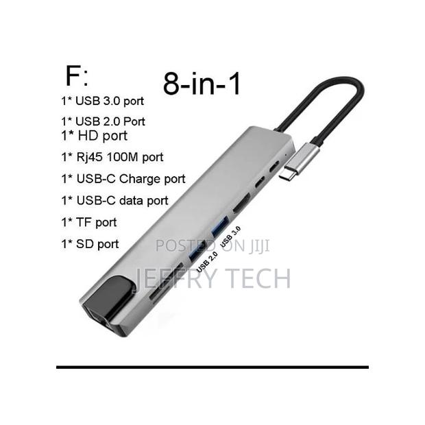 USB Type-C 8 in 1 Multi Adapter