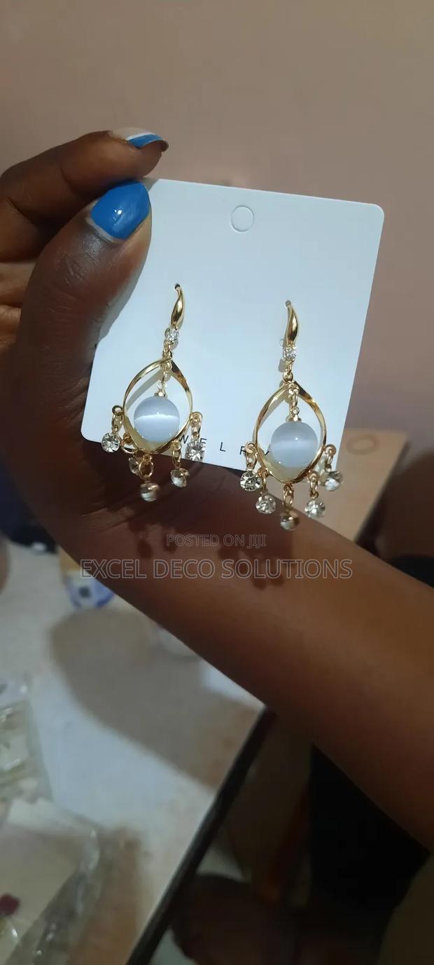 French Tassel Spiral Opal Earrings - main view