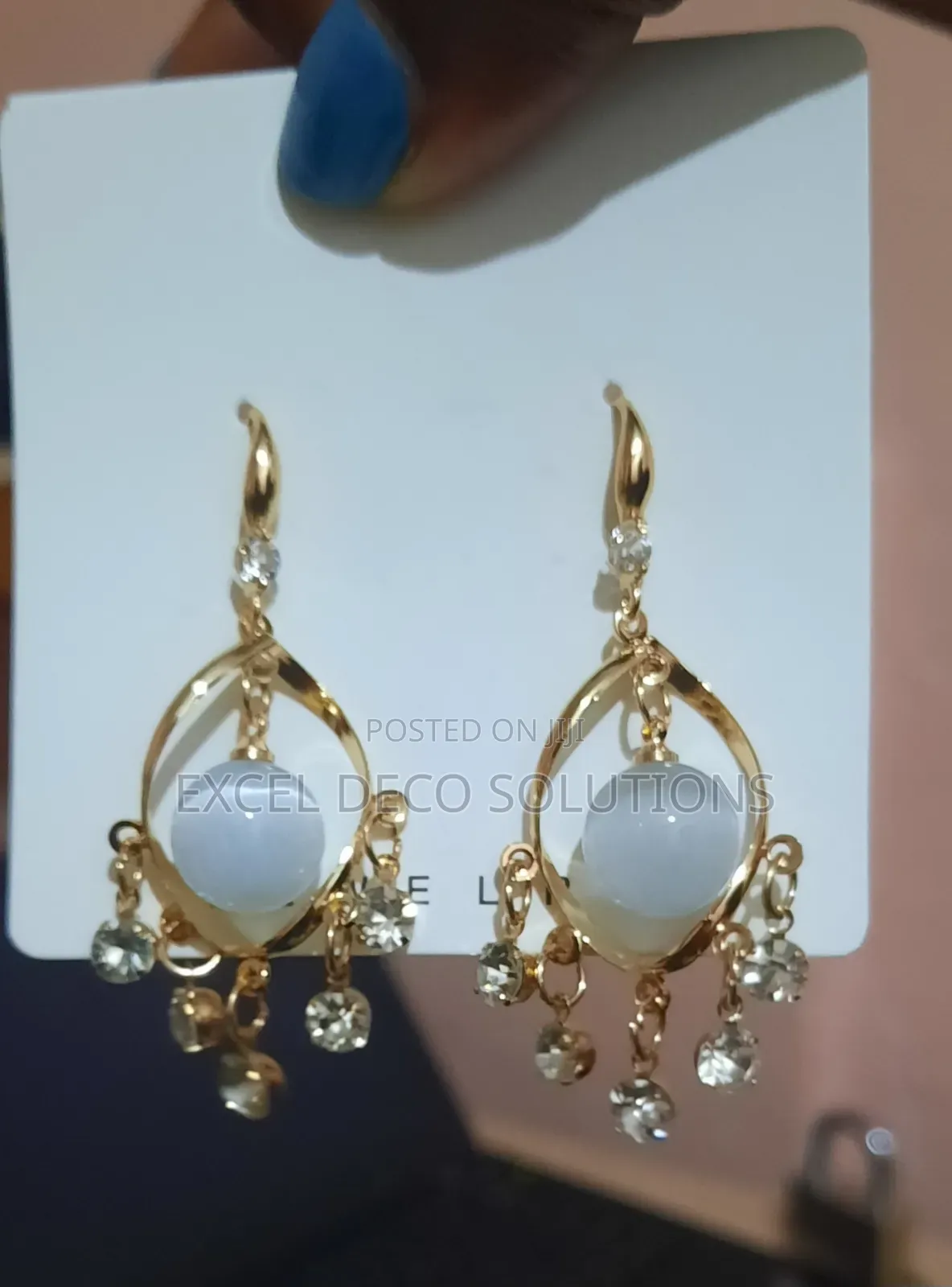 French Tassel Spiral Opal Earrings