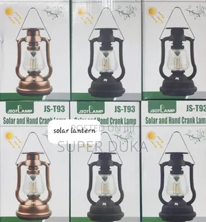Solar Hand Crank Lamp.Rechargeable Vintage Light