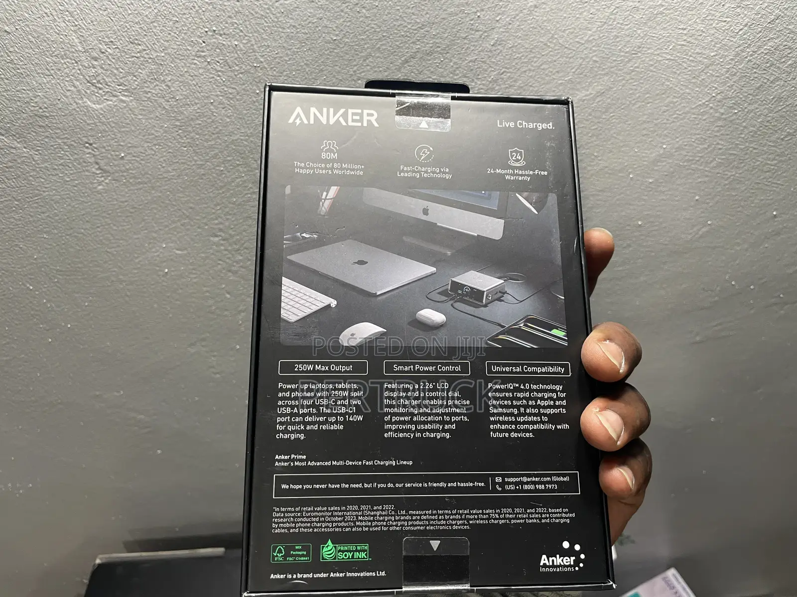 Anker Prime Charger, 250w Gan Prime Usb C Charging Station,