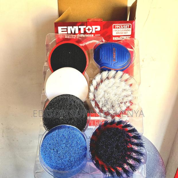 7pcs Drill Brush Set Emtop Drill Car Wash Detailing Cleaning Brushes