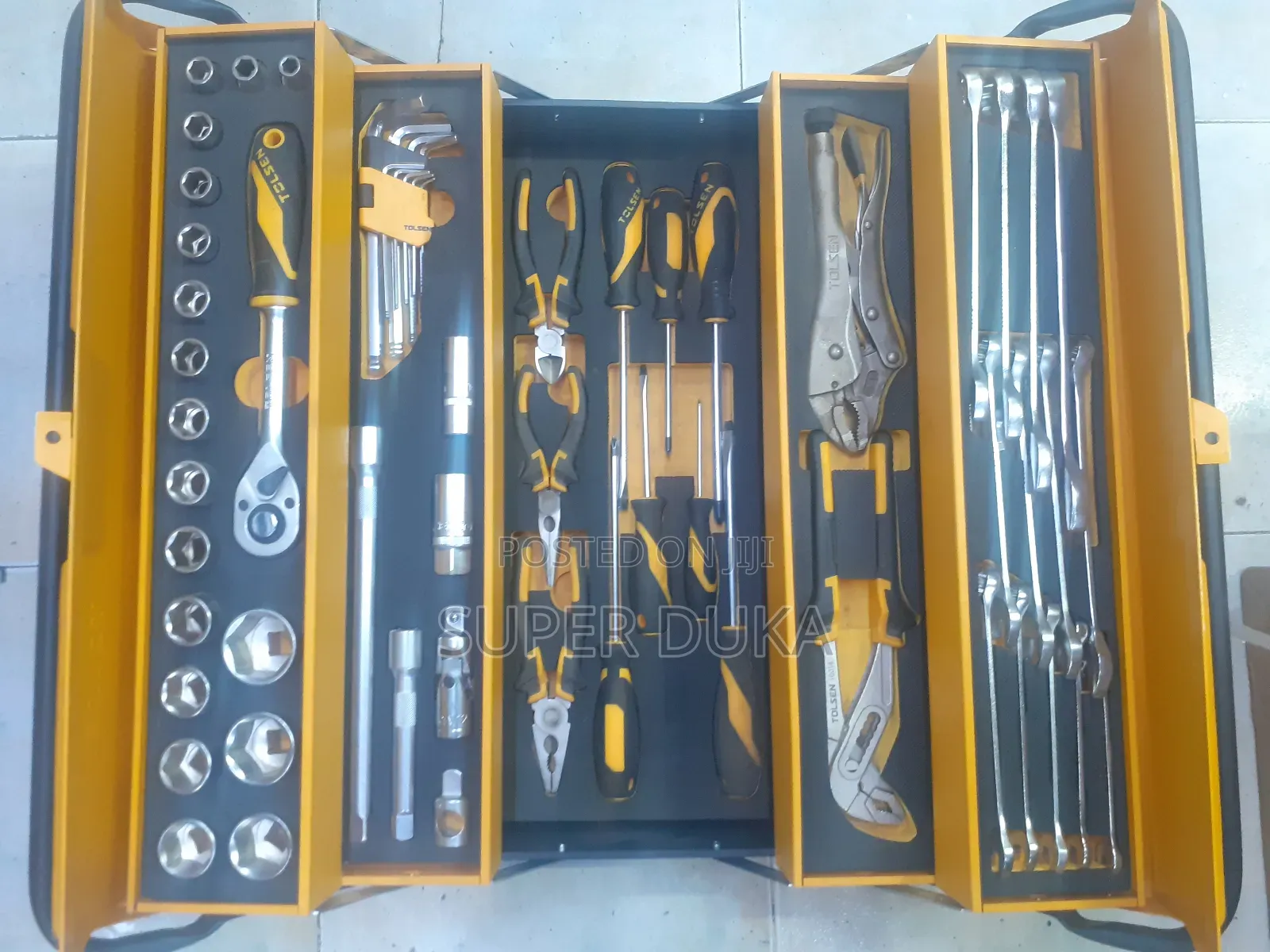 Tolsen 60 PCS Tool Set.Cantilever Tool Box.