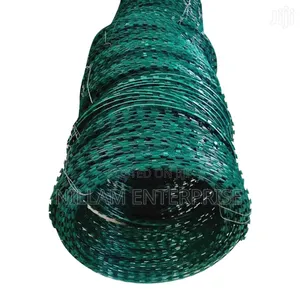 Green Razor Wire Double Galvanized 450 Mm 10m