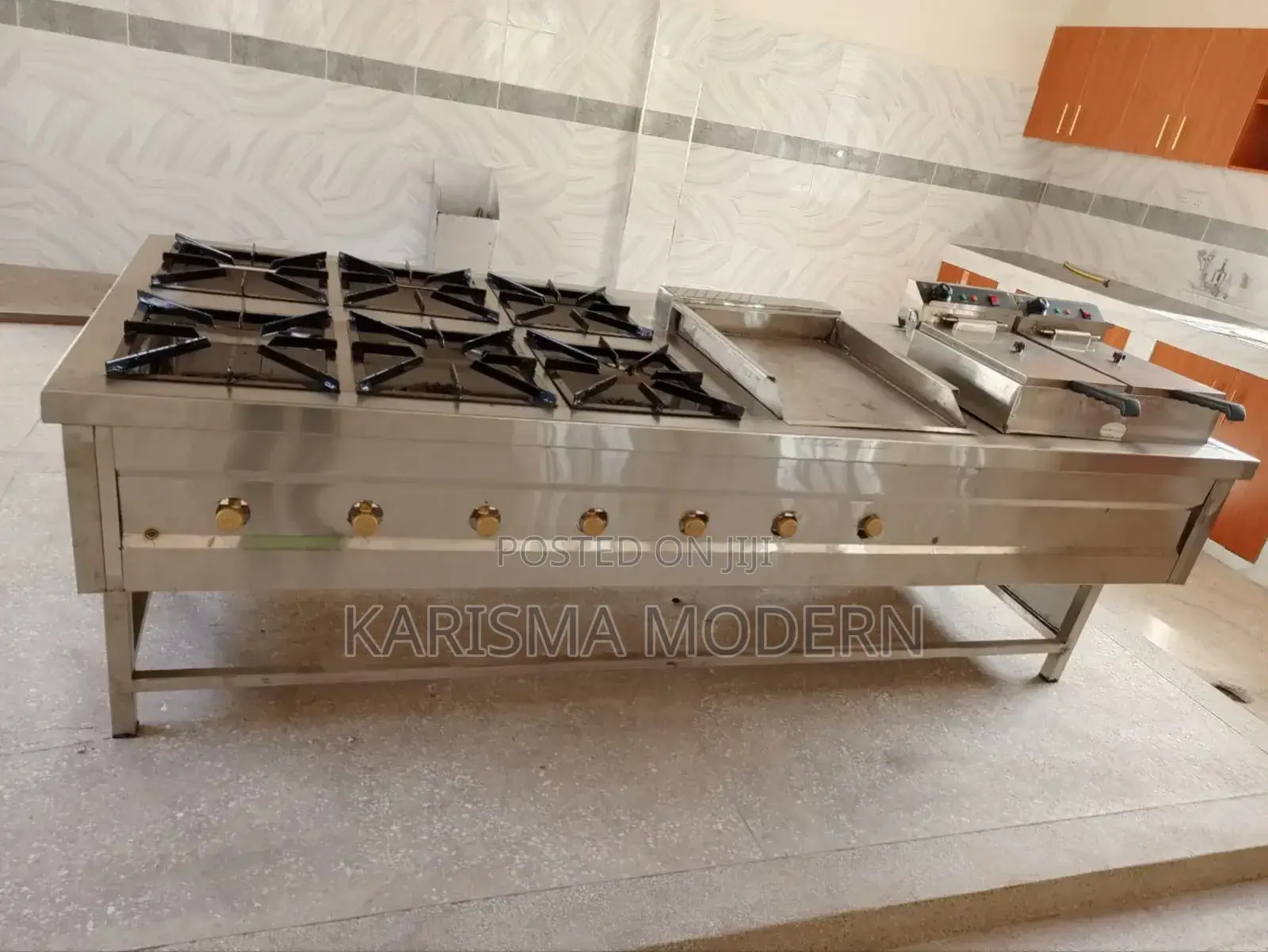 Six Burner, Griddle and Deep Fryers