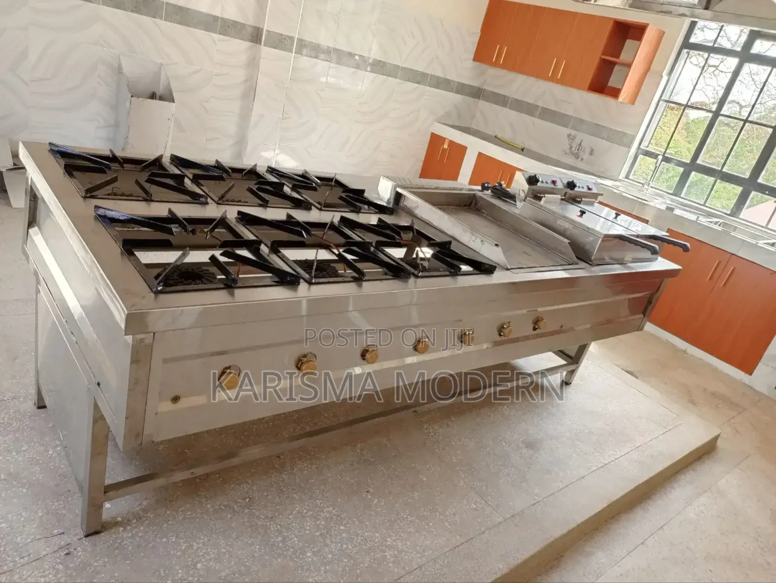 Six Burner, Griddle and Deep Fryers