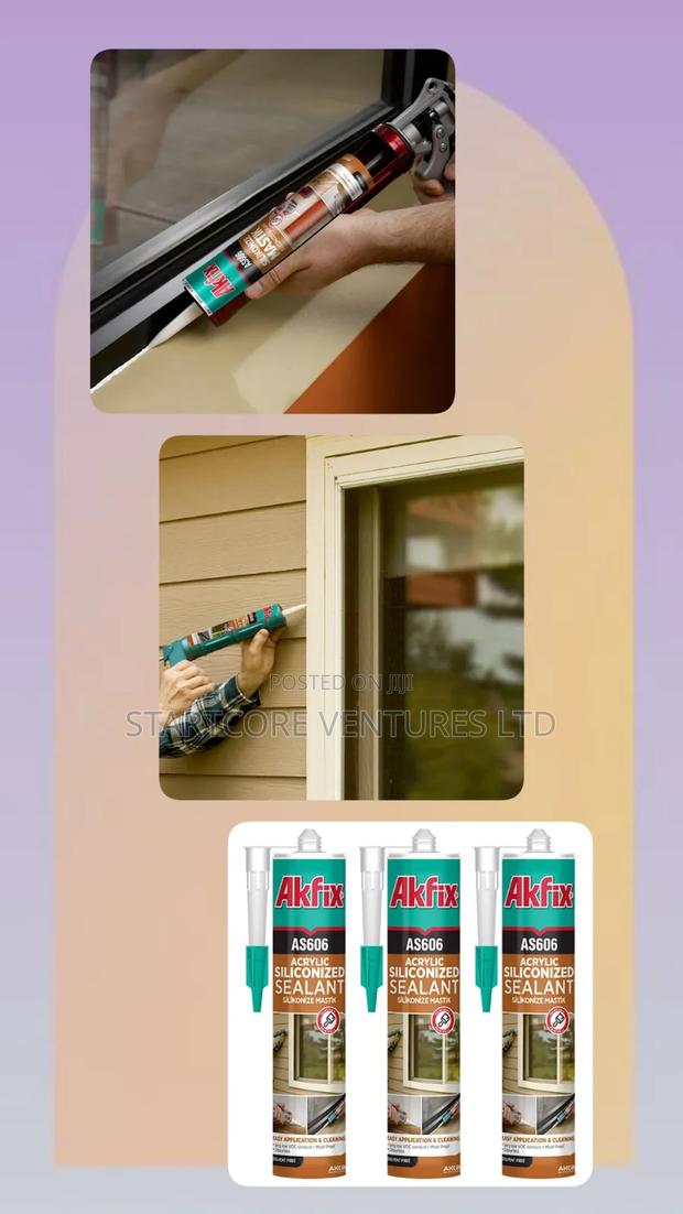 Akfix Acrylic Siliconized Sealant BLACK AND WHITE - main view