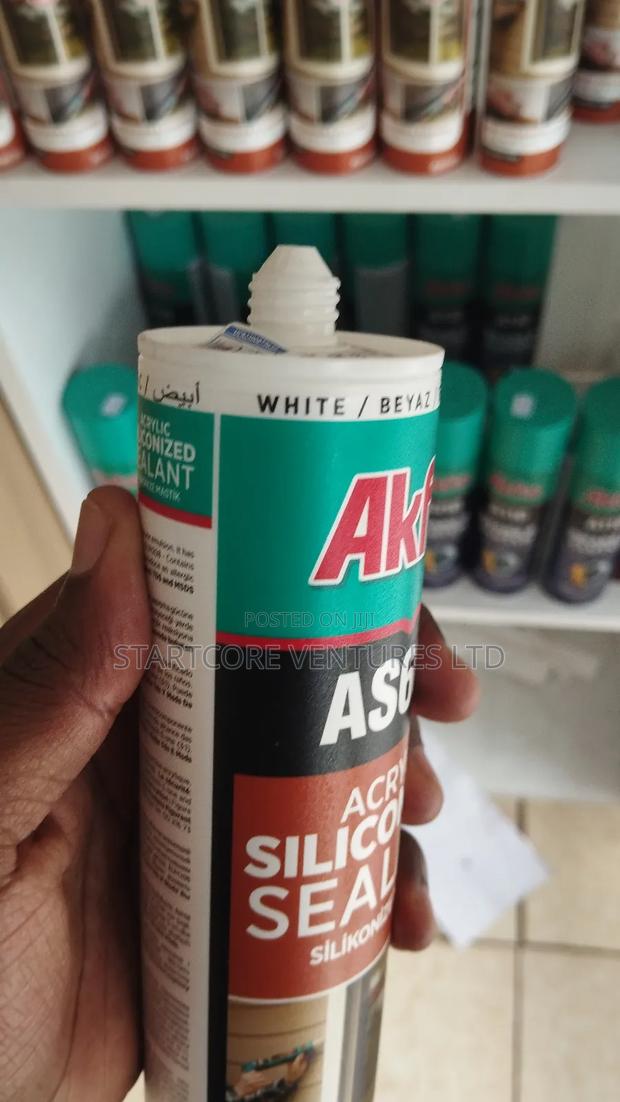 Akfix Acrylic Siliconized Sealant BLACK AND WHITE - thumbnail 2