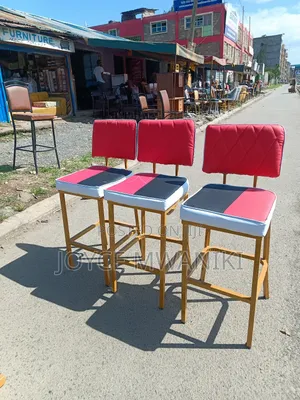 Bar High Chairs, Red and Black, Latest Design 