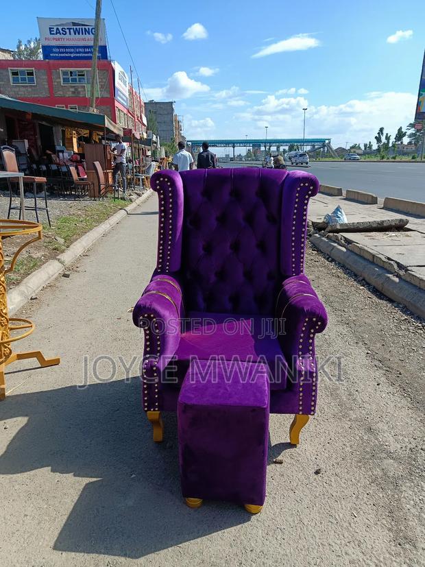 King Chair or Pedicure Seat With a Stool , - thumbnail 2