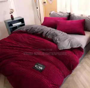 Size 6*7 Velvet Duvet Set 1duvet 1bedsheet 2pillowcases