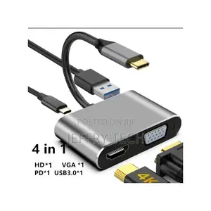 USB Type-C 4 in 1 HDMI VGA Docking Station
