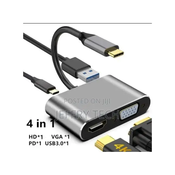 USB Type-C 4 in 1 HDMI VGA Docking Station