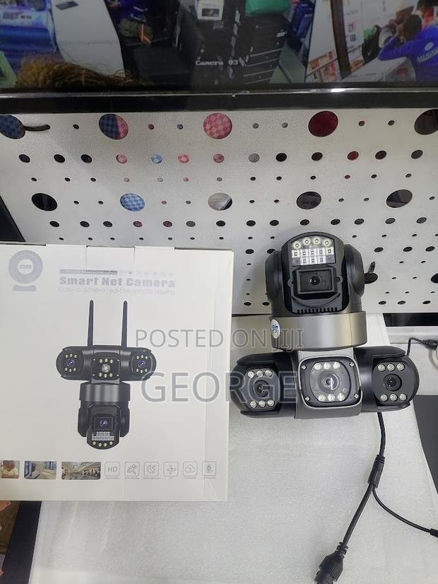 Triple Lens 4G Simcard CCTV Dome Camera .