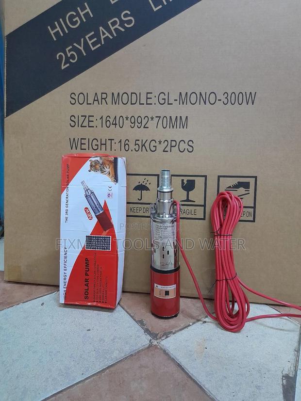 Solar Pump 250 Watts With 300 Watts Solar Panel Set 50m Head - main view