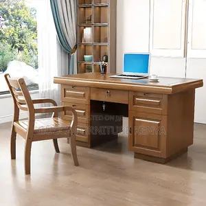 Office Tables:120cm Transitional Wood Office Executive Desk