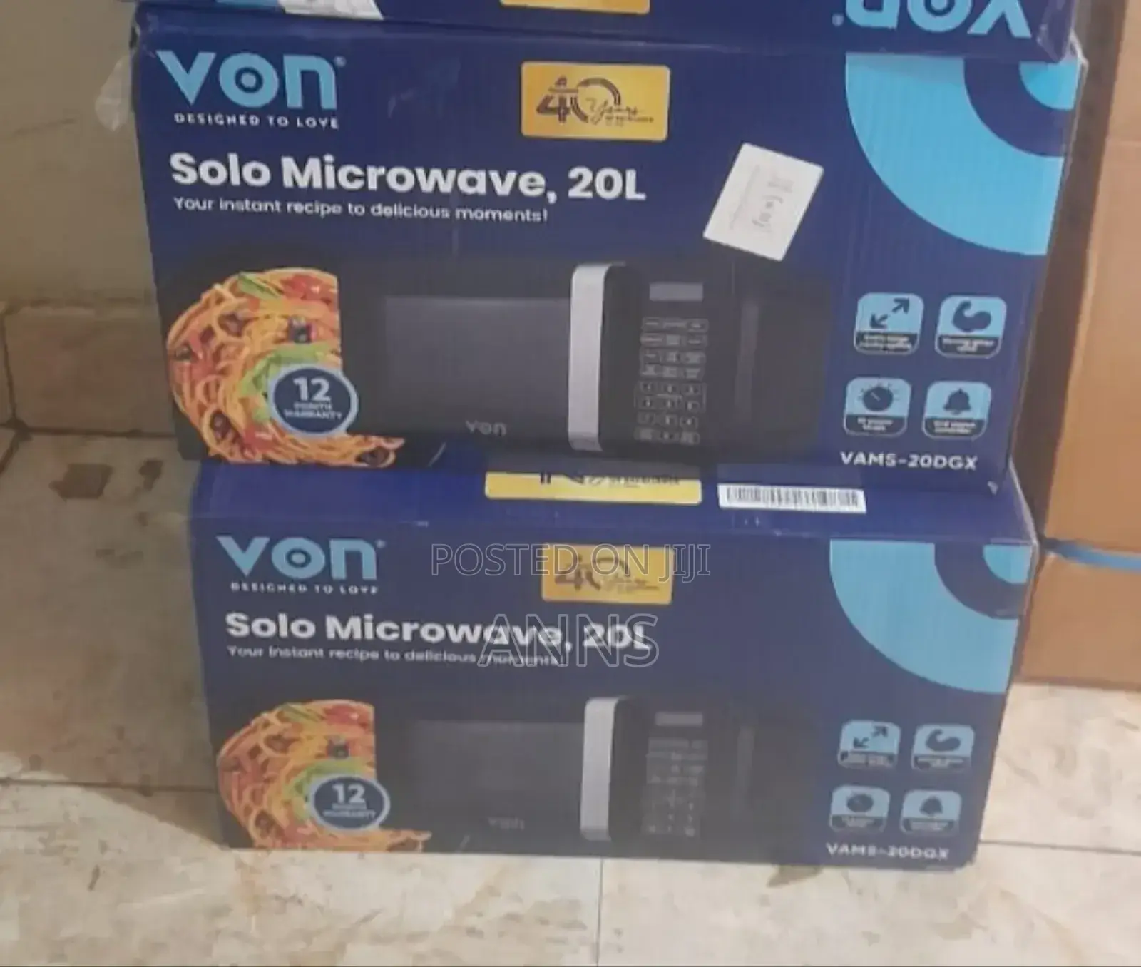Von Digital 20L Black Best Microwave