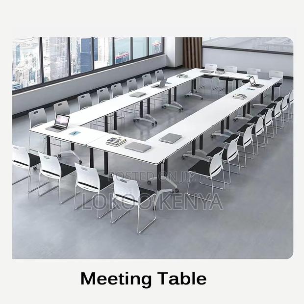 Office Desk : Folding Conference Table With Wheels - thumbnail 4