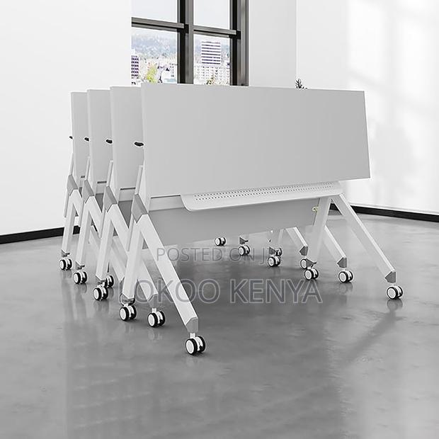 Office Desk : Rectangular Conference Room Table Flip Top - main view