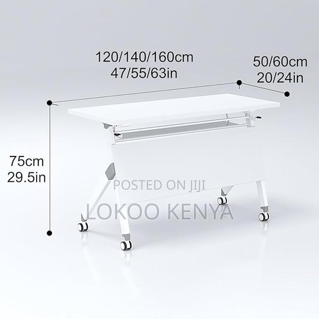 Office Desk : Rectangular Conference Room Table Flip Top - thumbnail 2