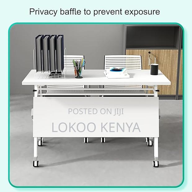 Office Desk : Rectangular Conference Room Table Flip Top - thumbnail 3