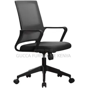 Office Chairs: Mid Back Mesh Ebony Home Office Chair