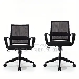 Office Chairs: Mid Back Mesh Ebony Home Office Chair
