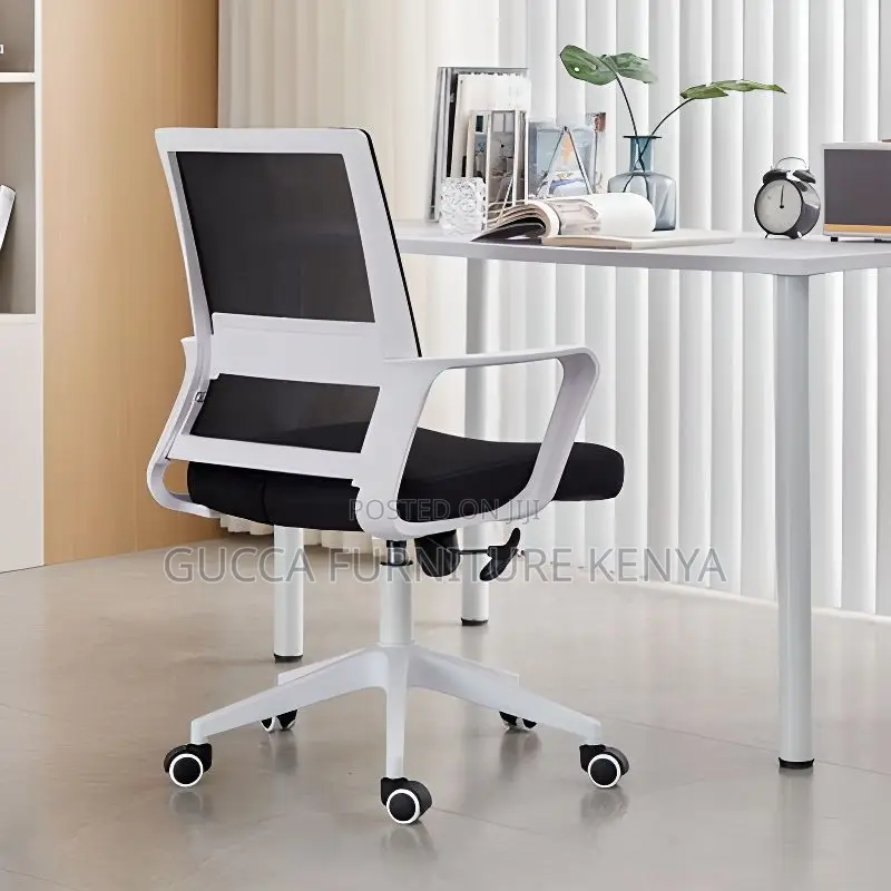 Office Chairs: Mid Back Mesh Ebony Home Office Chair