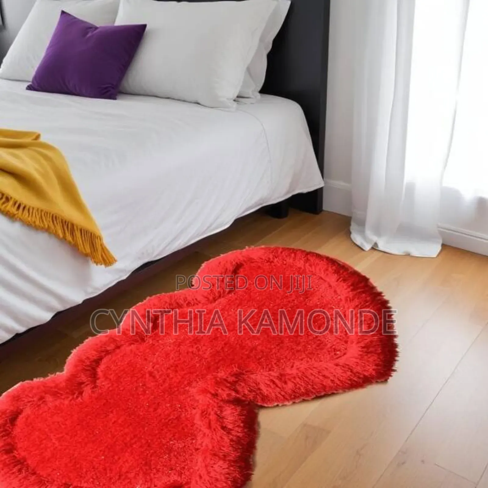Double Heart Shaped Bedside Mats