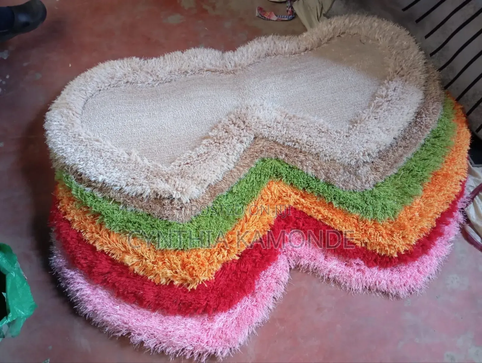 Double Heart Shaped Bedside Mats