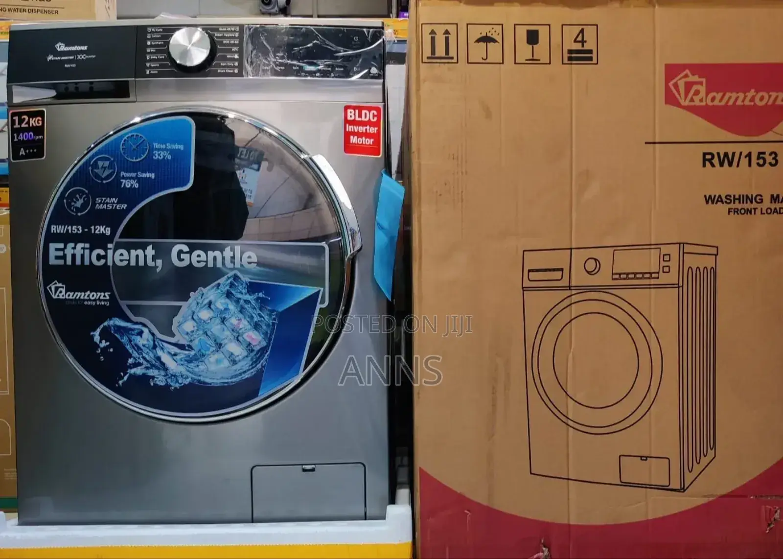 *Ramtons Front Load Washing Machine 12kg Wash and Spin