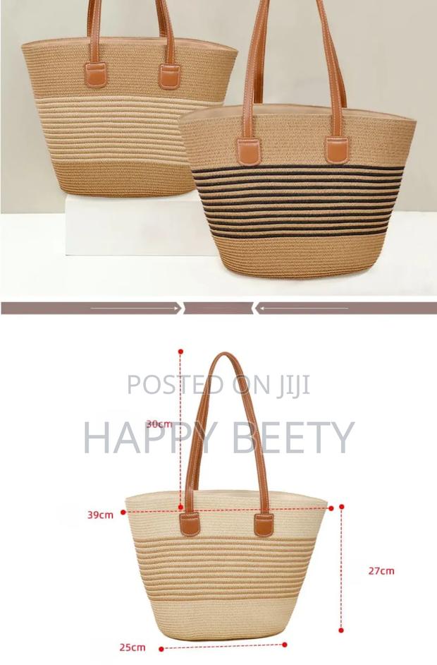 *Summer Straw Woven Beach Bag and Hat - thumbnail 4