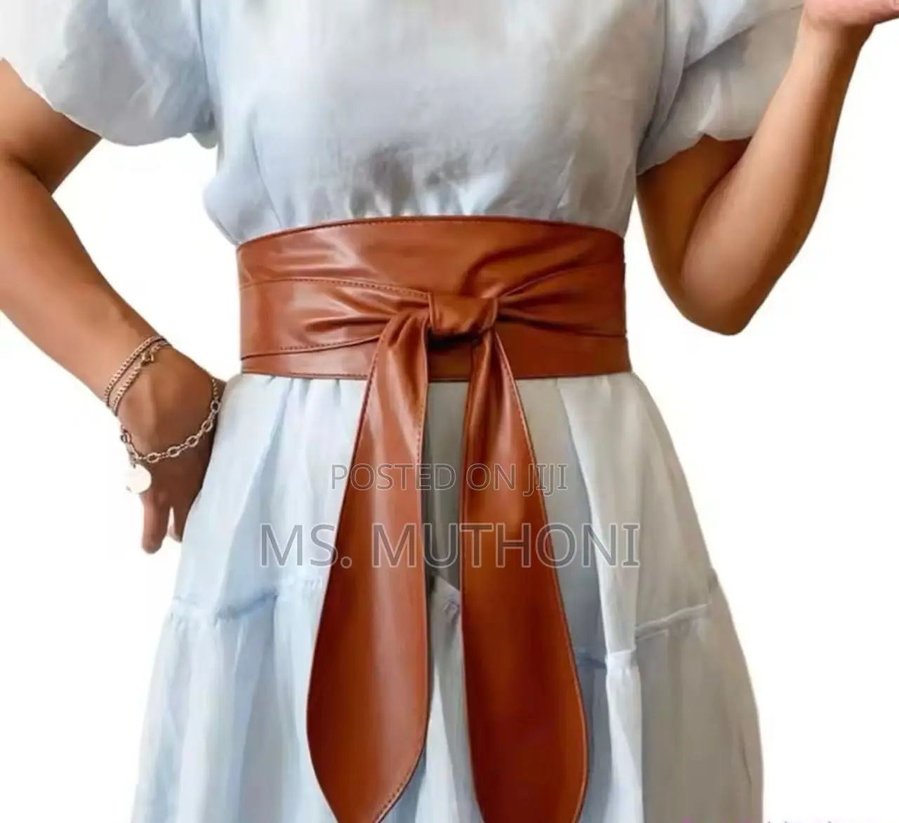 Ladies Underbust Corset PU Leather Waist Belt