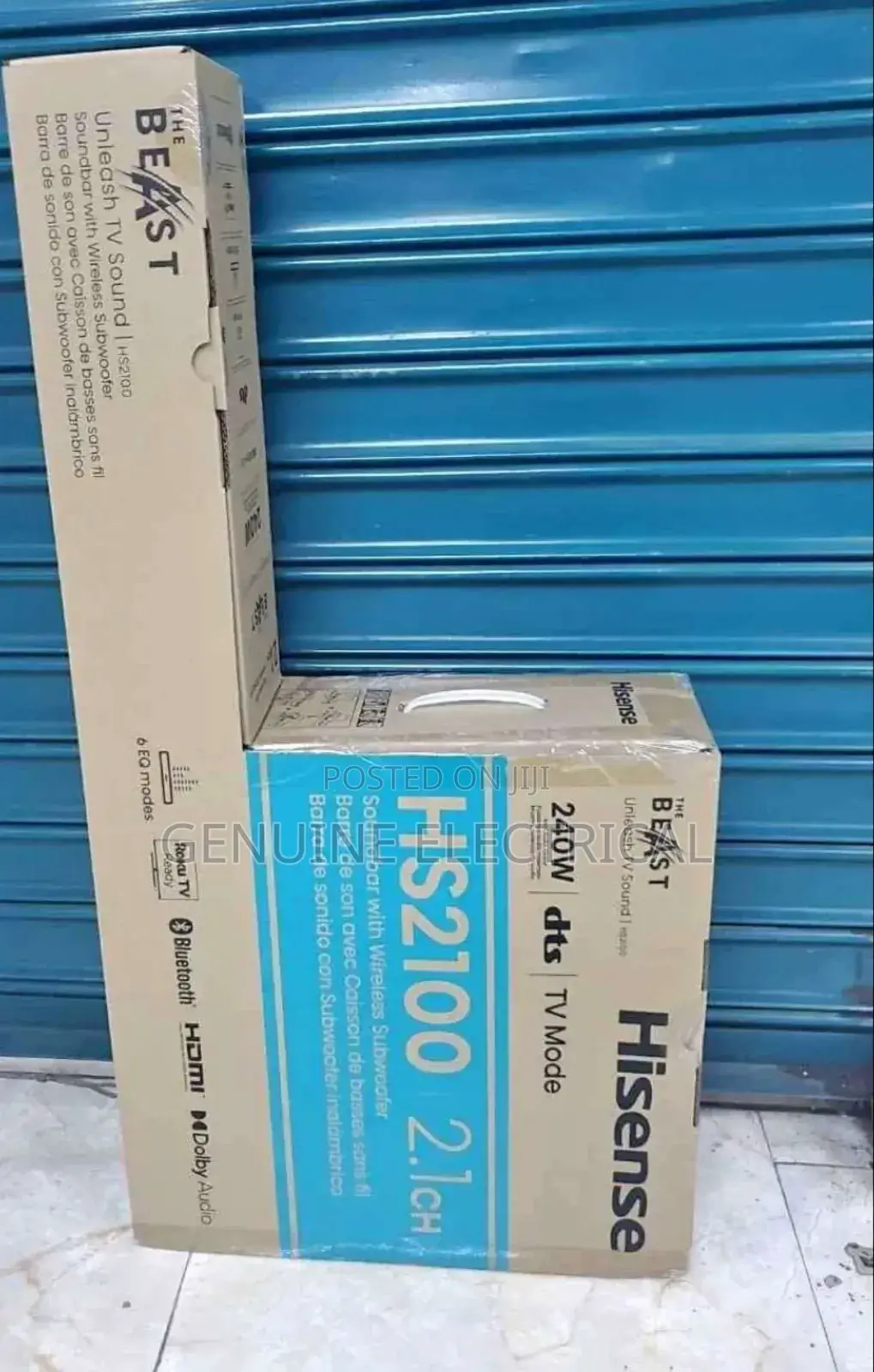 2.1ch Soundbar With Wireless Subwoofer (Hs2100)
