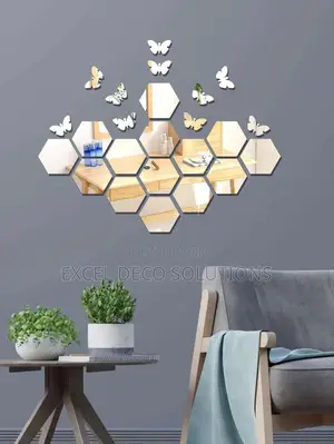 More Than a Mirror—A Statement Piece! Hexagonal Shape Mirror