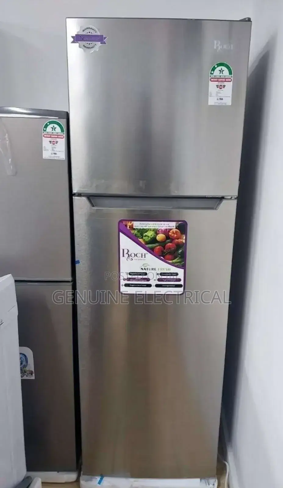 Refrigerator Roch 255l Double Door Fridge RFR-325dtn-1