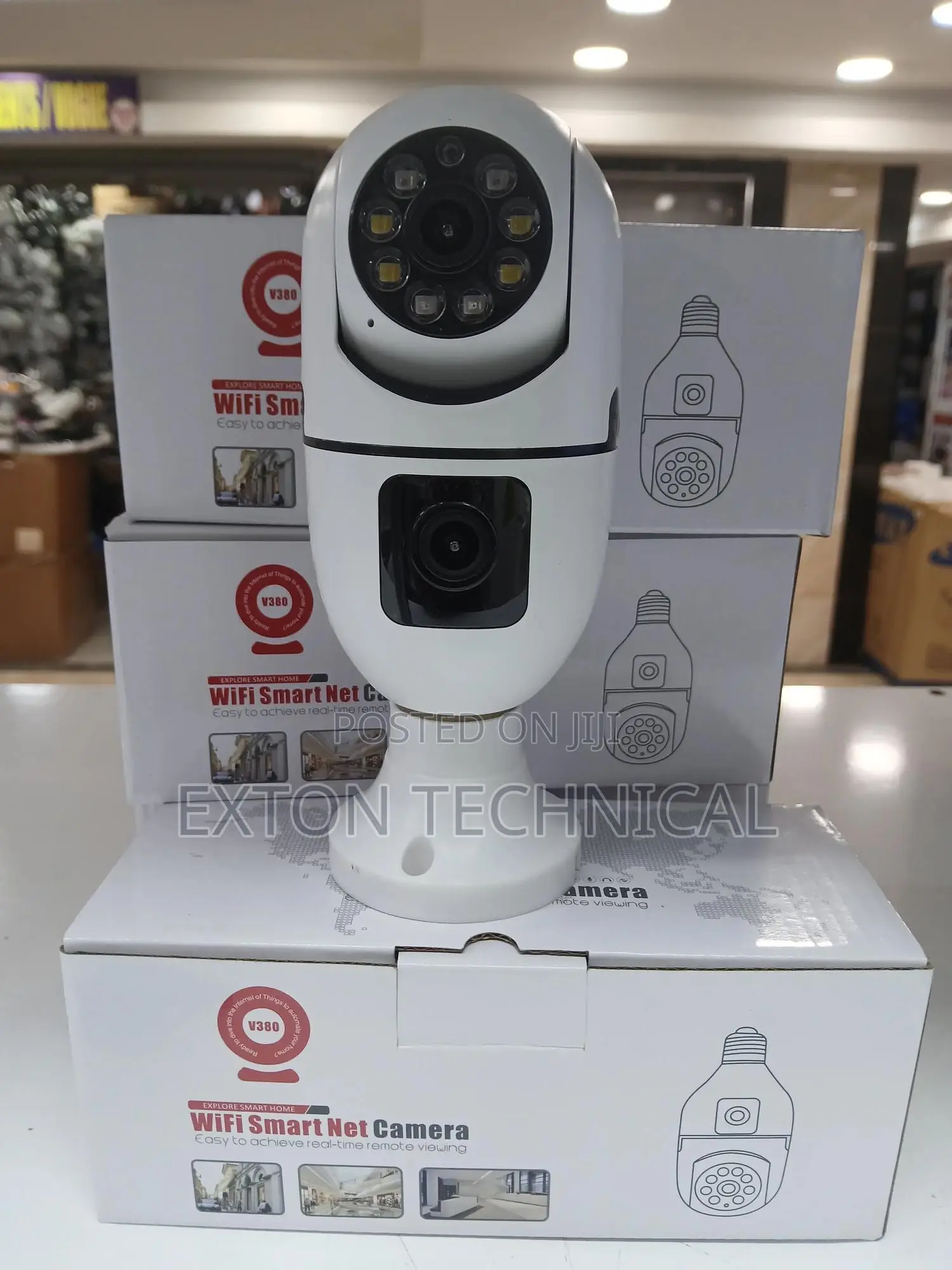 Dual Lens Bulb Camera V380 360 Bulb Camera PTZ
