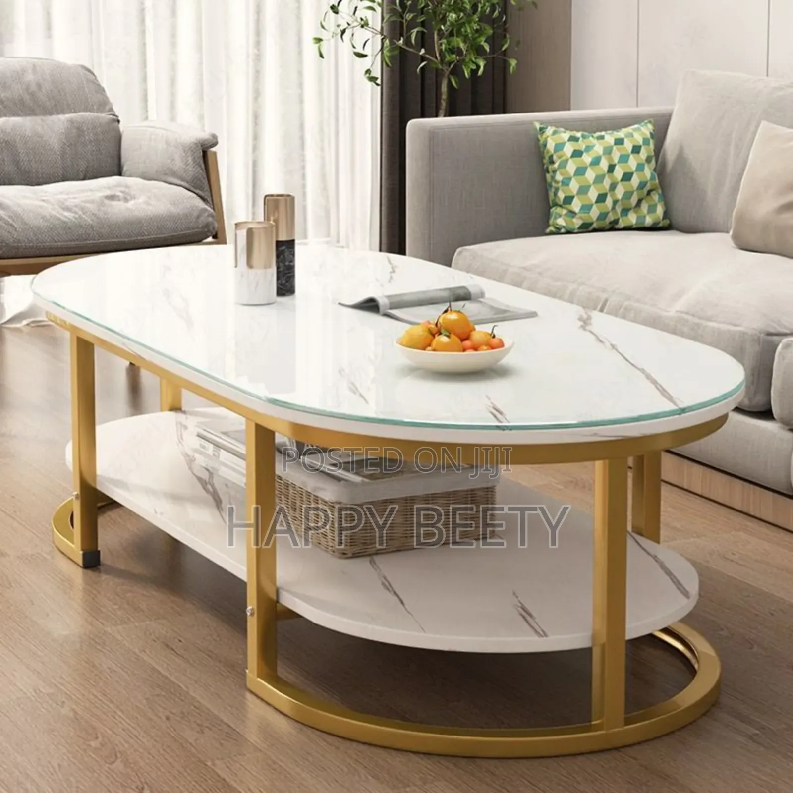 *Modern Luxury Marble Effect Coffee Table*