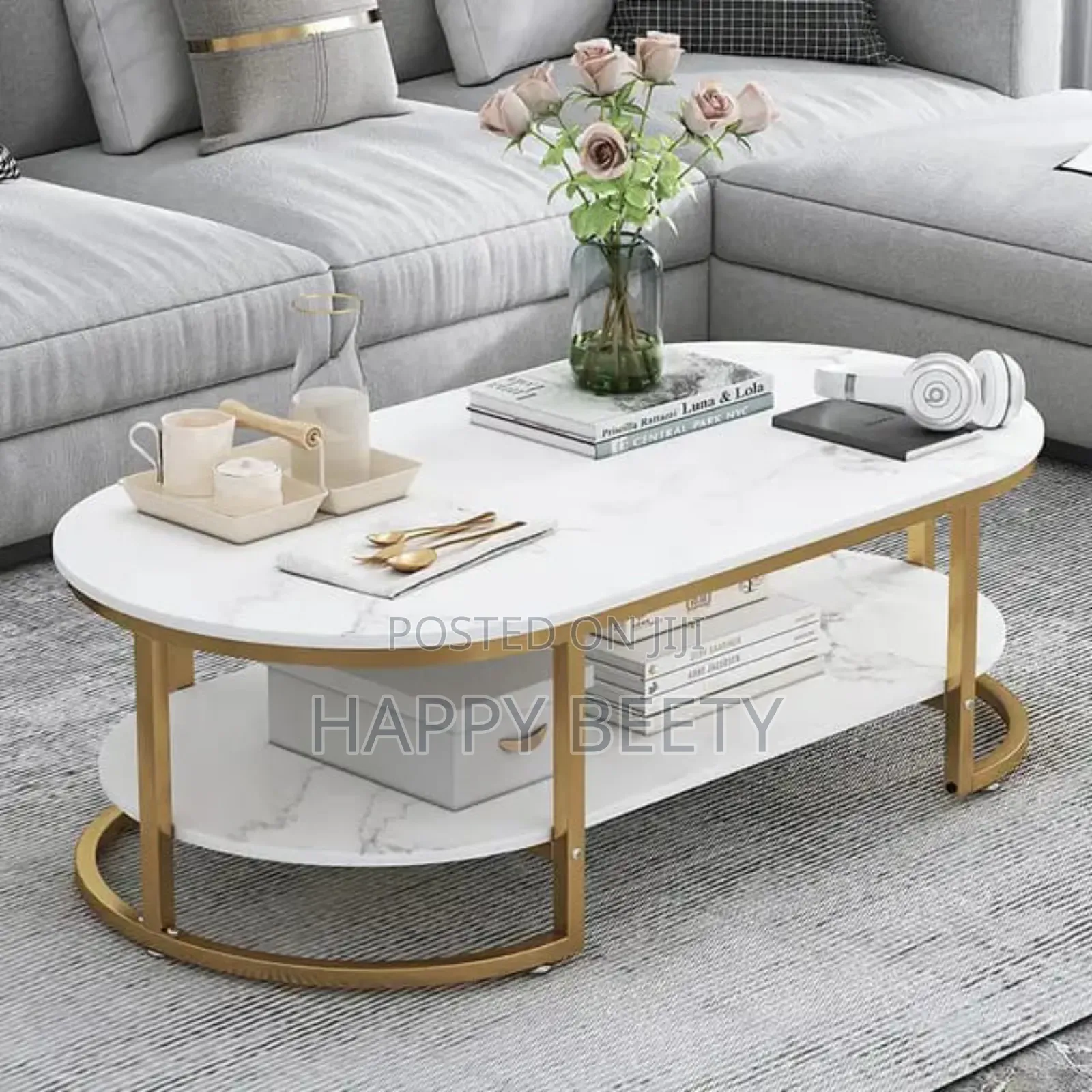 *Modern Luxury Marble Effect Coffee Table*
