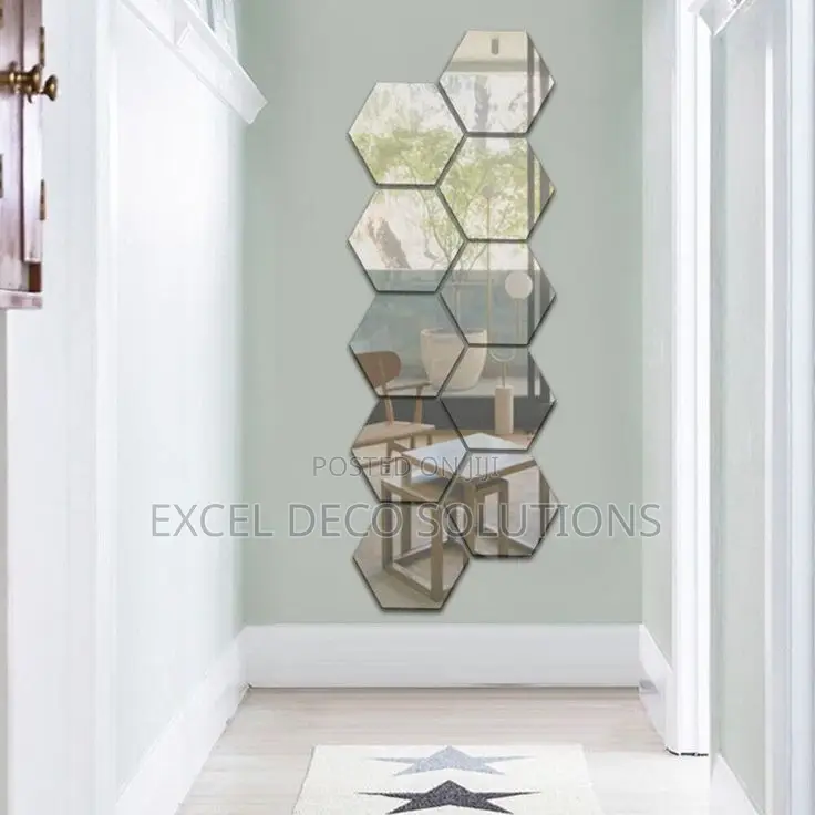 Brighten Your Space With Reflective Elegance! Hexagonal