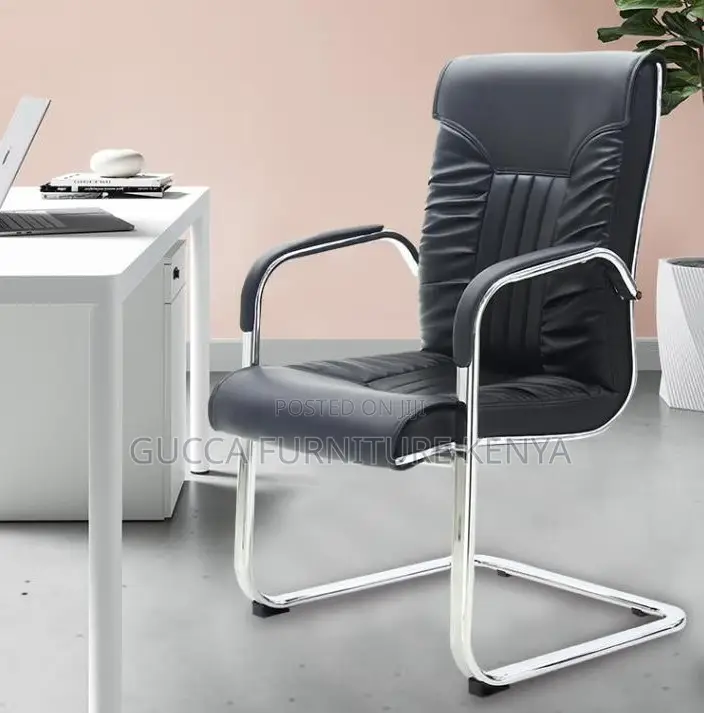 Office Chairs: Ergonomic Leather Padded Conference Chair