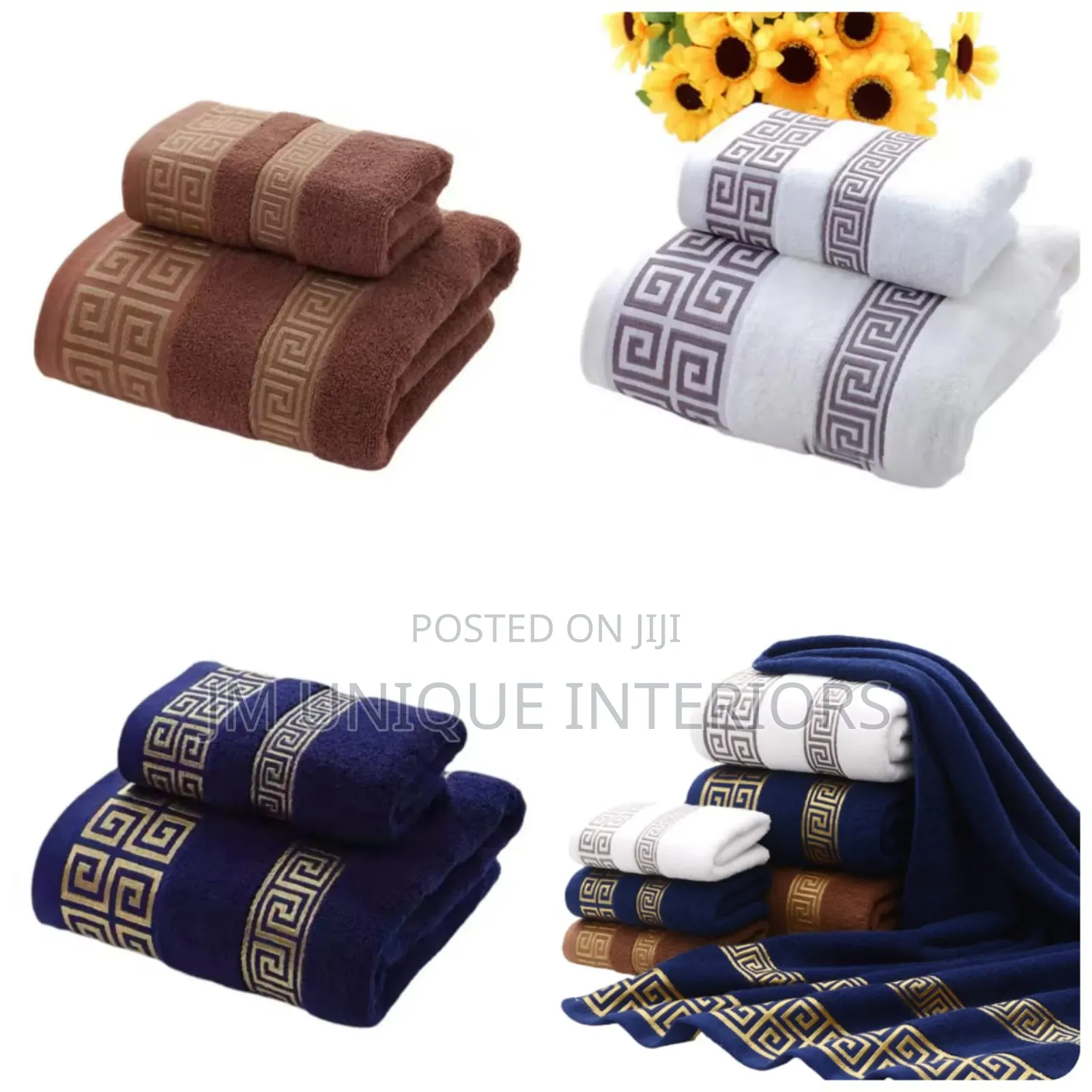 2pcs/Set Cotton Bath Towel