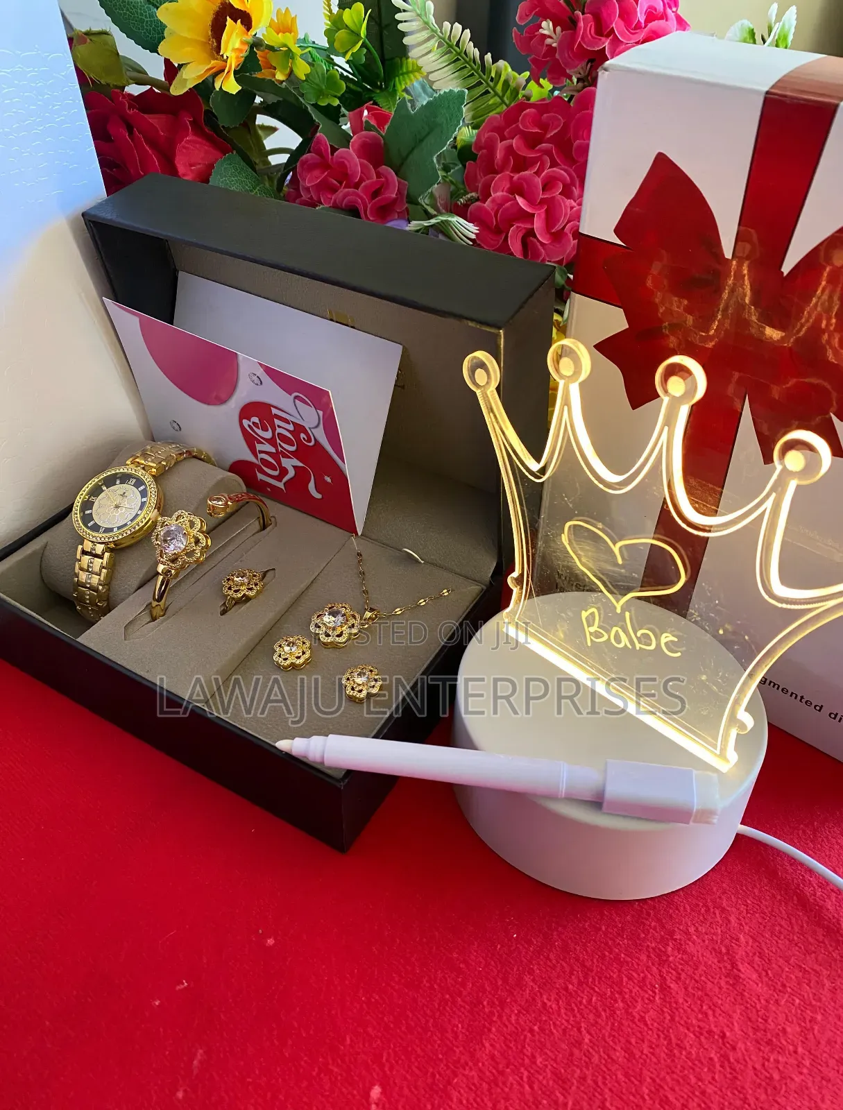 5 in 1 Ladies Gift Set With LED Lighting Board